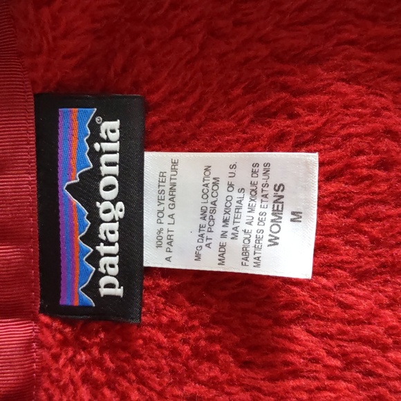 Patagonia Medium Red T-Snap Textured Pullover Fleece - Picture 3 of 16